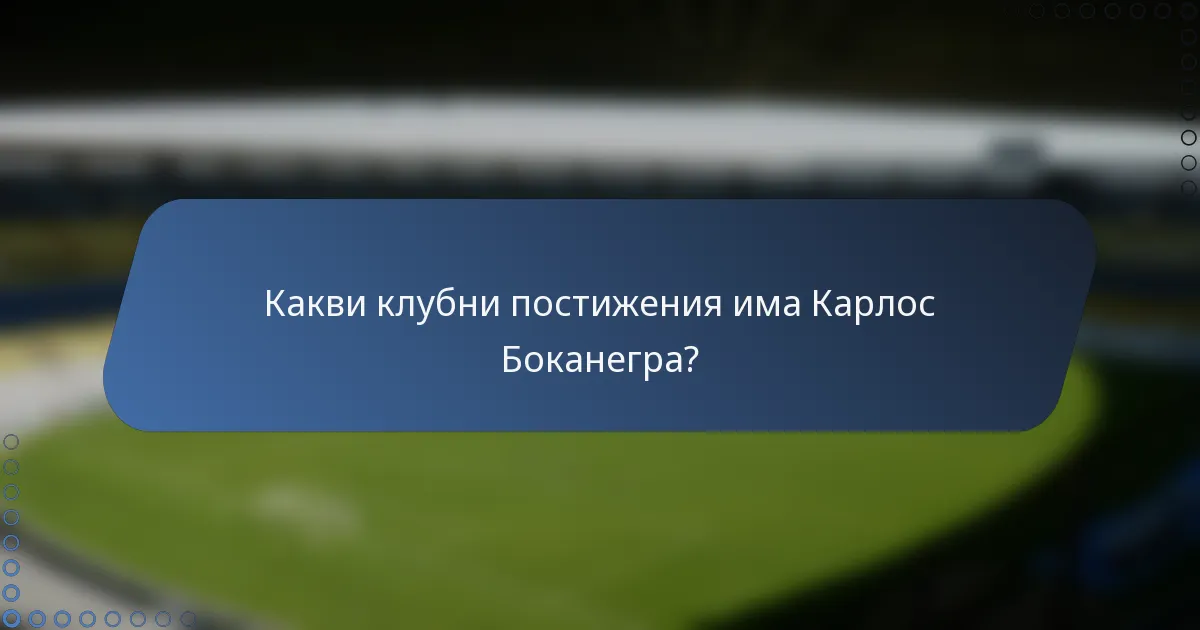Какви клубни постижения има Карлос Боканегра?