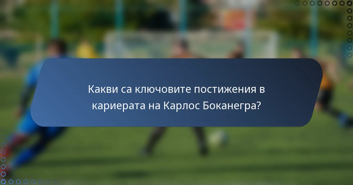 Какви са ключовите постижения в кариерата на Карлос Боканегра?
